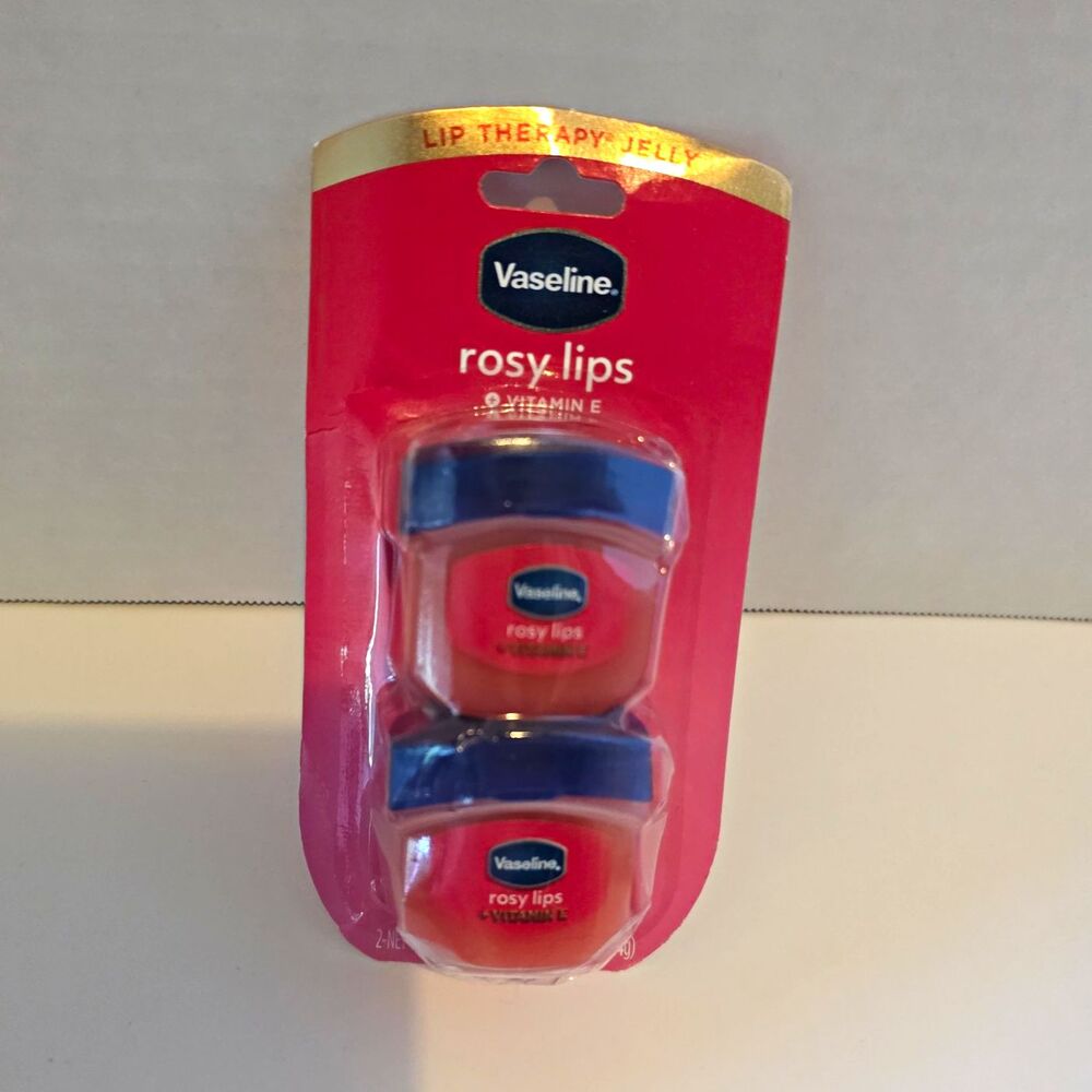 Vaseline Lip Therapy Rosy Lips Vitamin E Hydrating Jelly Lip Balm 2-Pack 0.25oz